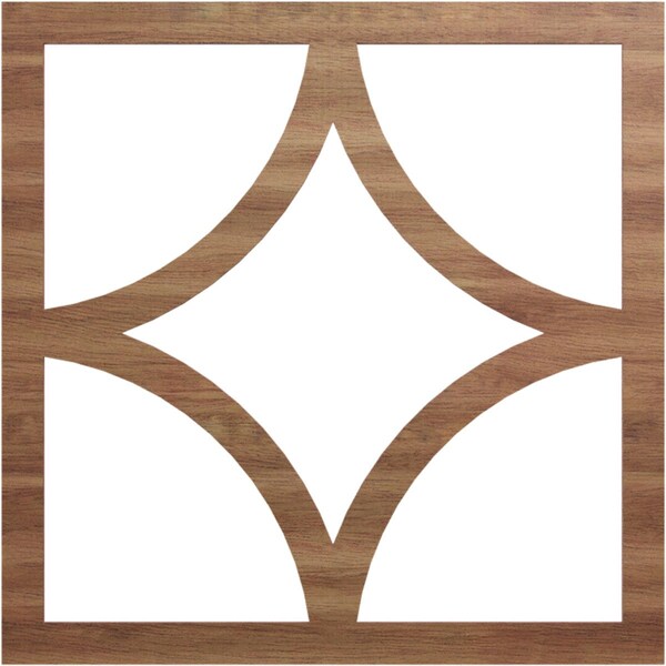 Ekena Millwork Statesman Wood Fretwork Pierced Ceiling Medallion, Walnut, 24"OD x 15 3/8"ID x 3/8"T CMWP24X24X0375STWA - main